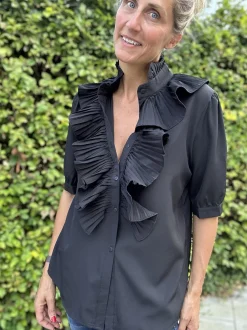 Lulu Flæseskjorte 9616 BLACK