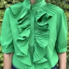 Lulu Flæseskjorte 9616 GREEN