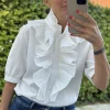 Lulu Flæseskjorte 9616 WHITE