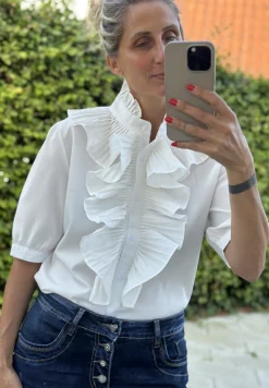 Lulu Flæseskjorte 9616 WHITE