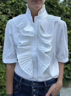 Lulu Flæseskjorte 9616 WHITE