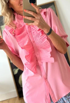 Lulu Flæseskjorte BUBBLEGUM