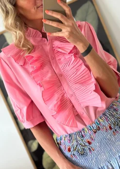 Lulu Flæseskjorte BUBBLEGUM