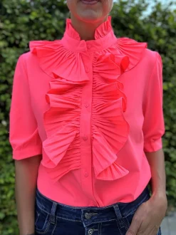 Lulu Flæseskjorte HOT PINK