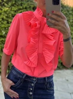 Lulu Flæseskjorte HOT PINK
