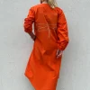 Luna Poplin Dress ORANGE