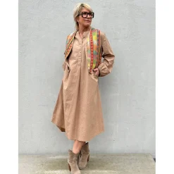 Luna Poplin Dress SAND