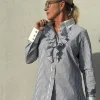 Madison Stripe Shirt GREY