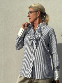 Madison Stripe Shirt GREY