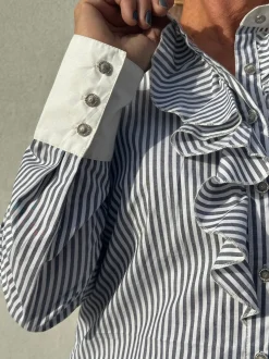 Madison Stripe Shirt GREY