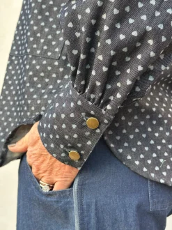 Malmø Denim Heart Shirt BLUE