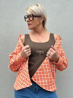 Malmø Jacquard Shirt ORANGE