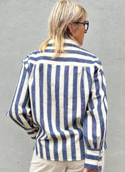 Malmø Stripe Shirt DARK BLUE (Preorder Levering start april)