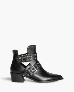 Manhattan Buckle Boots M4715 BLACK