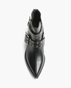 Manhattan Buckle Boots M4715 BLACK