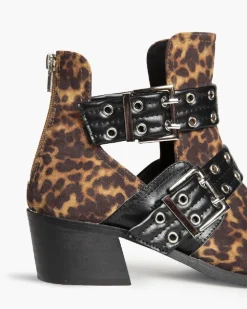 Manhattan Buckle Boots M4715 LEOPARD