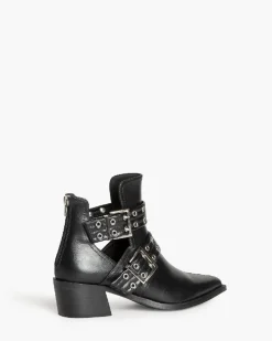 Manhattan Buckle Boots M4715 BLACK