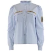 Mili Stripe Patch Shirt BLUE STRIPE