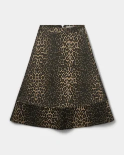 S251460 Selia SW Skirt LIGHT BROWN LEOPARD