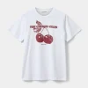 S251435 Zena SW T-shirt SNOW WHITE RED