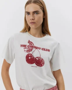 S251435 Zena SW T-shirt SNOW WHITE RED