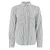 Selma New Stripe Shirt OFFWHITE WITH BLUE STRIPES