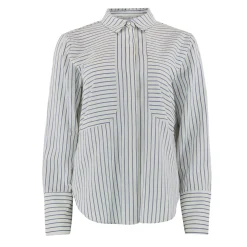 Selma New Stripe Shirt OFFWHITE WITH BLUE STRIPES