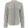Selma Stripe Shirt OFFWHITE WITH BLACK STRIPES