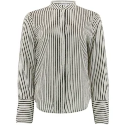 Selma Stripe Shirt OFFWHITE WITH BLACK STRIPES
