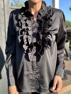 Silke Flæseskjorte BLACK