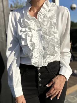 Silke Flæseskjorte WHITE