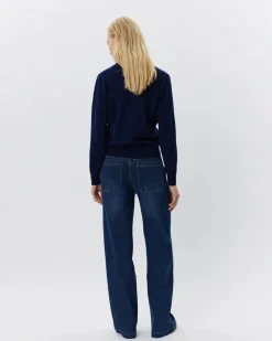 SNOS430 Caris SW Mid Jeans DARK DENIM BLUE