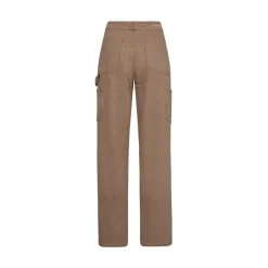 SNOS521 Trousers BROWN THIN STRIPE