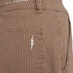 SNOS521 Trousers BROWN THIN STRIPE