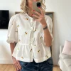 9663 Sunflower Tie Shirt WHITE