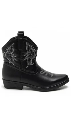 Susan Short Boot 9591A BLACK/SILVER