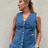 Utah Waistcoat MID BLUE