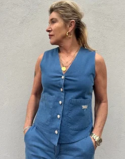 Utah Waistcoat MID BLUE
