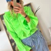 Vigga Flæseskjorte NEON GREEN