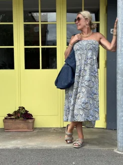 Vigo Skirt BLUE PAISLEY