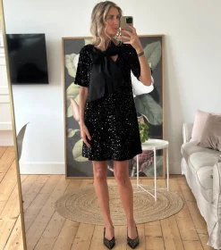 YasFudsy 2/4 Short Dress BLACK