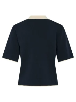 YasMille SS Knit Pullover BLACK/STAR WHITE