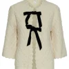 YasSegsa 3/4 Knit Cardigan BIRCH/BLACK TIES