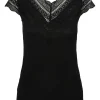YasSellina Capsleeve Top BLACK