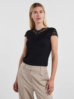 YasSellina Capsleeve Top BLACK
